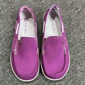 Gecko Man Arch Support Canvas Slip On Loafers Shoe Womens Size 8.5